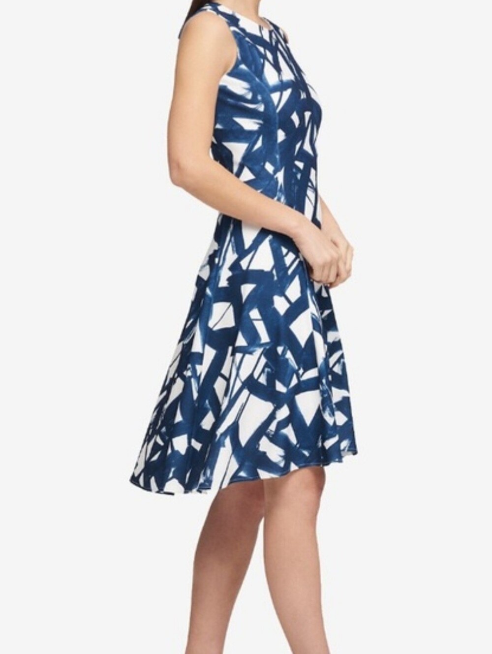 NEW DKNY Fit and Flare Blue Dress